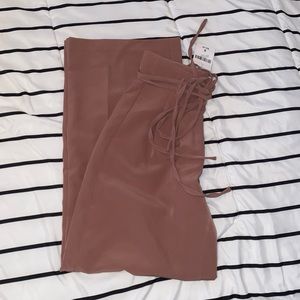 Womens high rise wide leg pants.